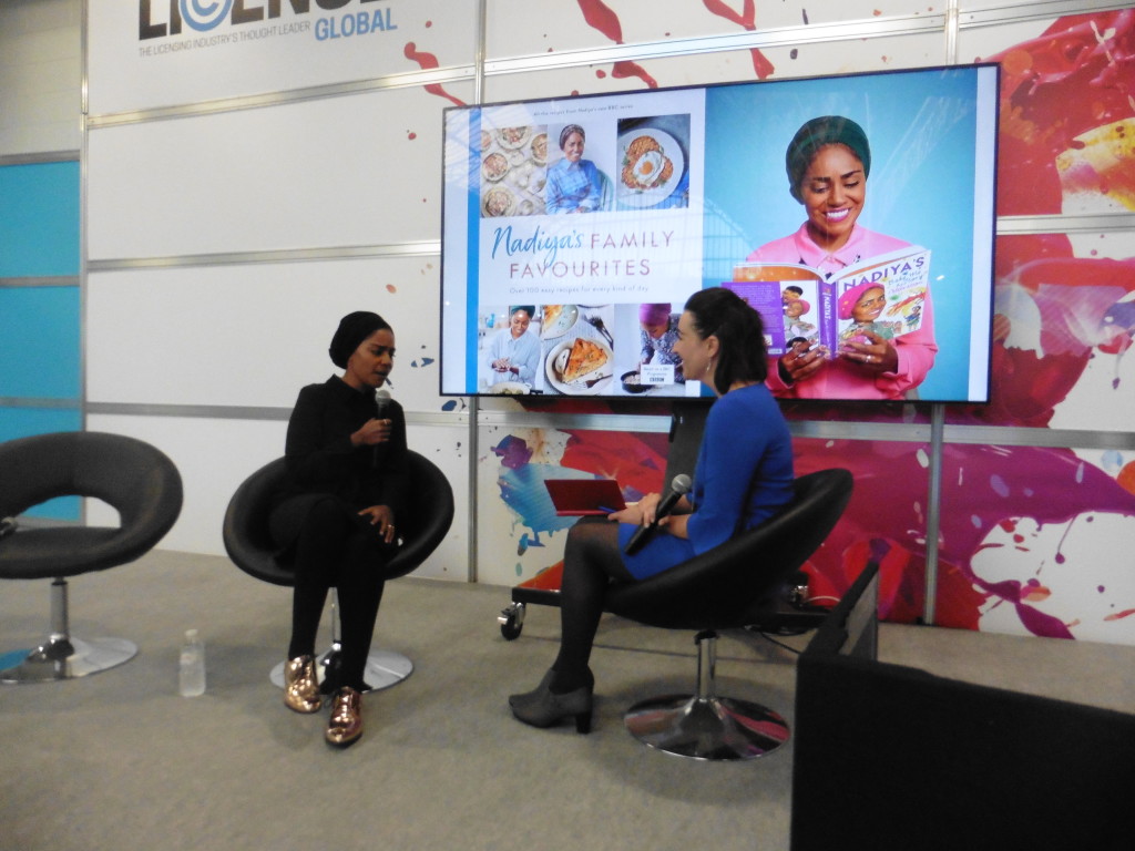 Above: Nadiya in conversation with Jessica Blue, SVP, Global Licensing Group at BLE.