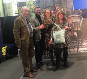 Above: T&G’s Patrick Gardner, md, Jenny Handley, head of marketing, Corinne Stevens, design and product director received the GOTY award for Kitchen & Dining at Spring Fair.