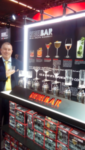 Above: Riedel’s Steve McGraw with new Riedel Bar range.