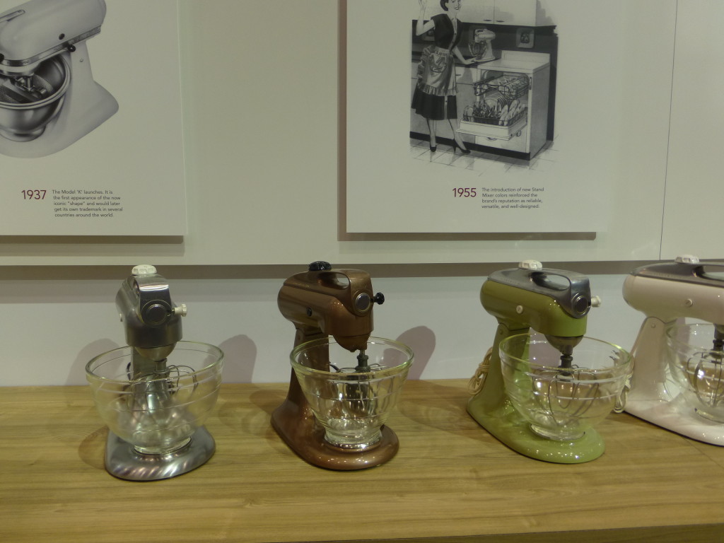 Above: KtichenAid showed its mixers through the ages on its stand at the recent Chicago IH+HS.