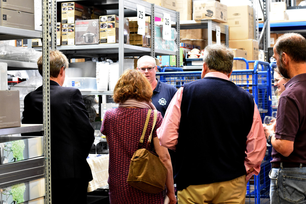 Above: Johnathan Hart gave guests guided tousr of the Harts of Stur mail order warehouse.