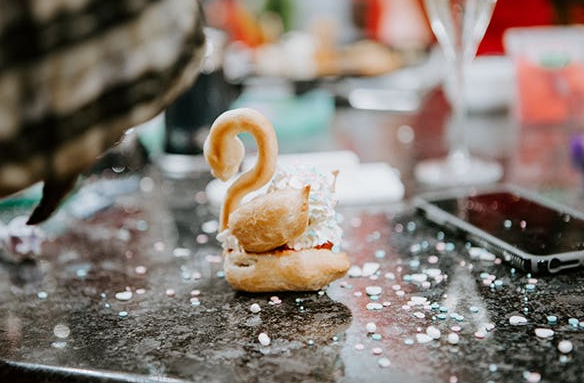 Above: Swan bake - one of the Choux Pastry Swans.
