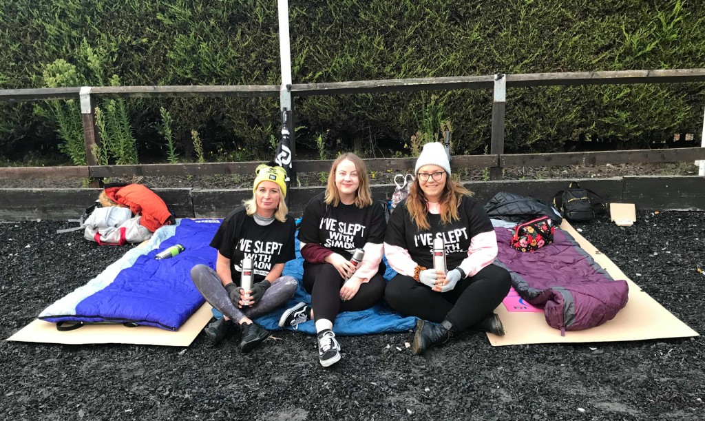 Above: The Thermos UK marketing team spent a night on the streets to raise money for charity , Simon on the Streets – and raise their own awareness of what it is like to sleep rough.