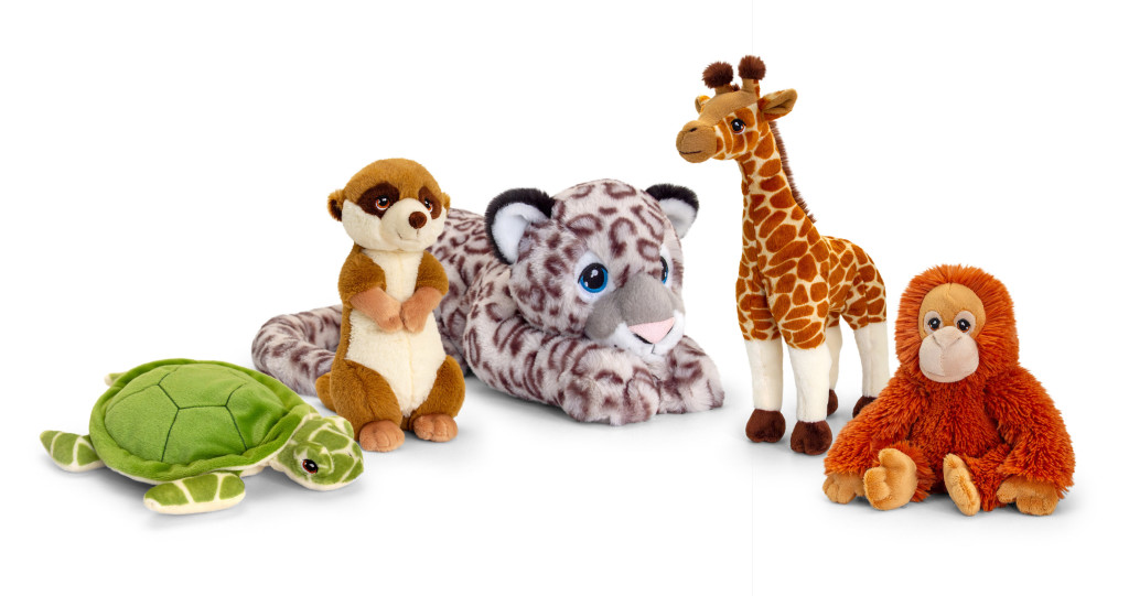 Above: Keel Toys’ KeelEco plush features endangered animals.