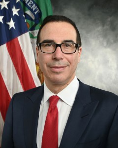 Above: US’ secretary of the treasury Steve Mnuchin.