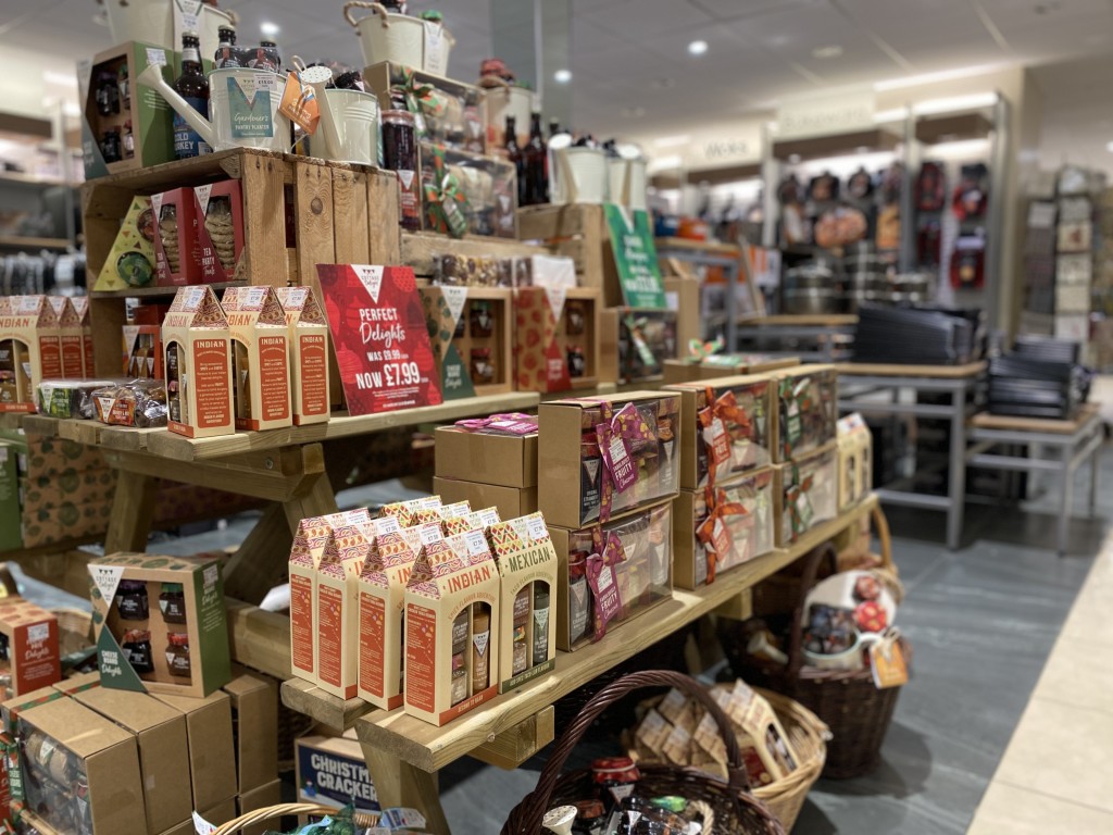 Above: Gift food in the Cookshop at Barkers, Northallerton, jointly named Best Department Store Retailer of Gifts with its sibling store Barkers Home.