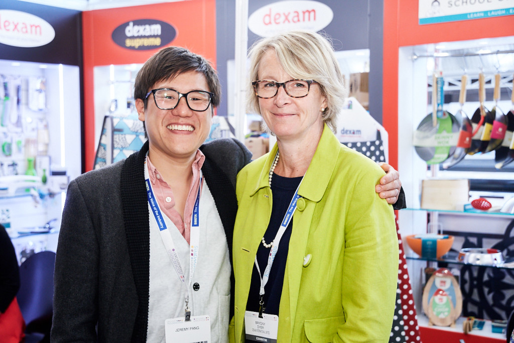 Above: Many happy faces will be coming together next week. Photo of Jeremy Pang with Dexam’s Bryony Dyer at Exclusively 2019.
