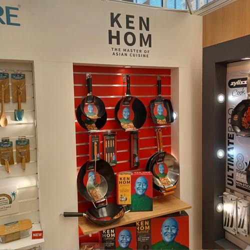 Above: The Ken Hom range of cookware seems to have been developed with gifting in mind.