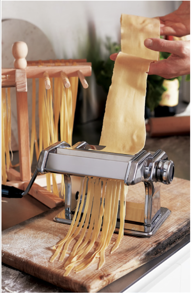 Above: Pasta making from scratch has risen to increased demand for pasta machines: illustration from John Lewis & Partners’ Shop, Live, Look 2021 report.