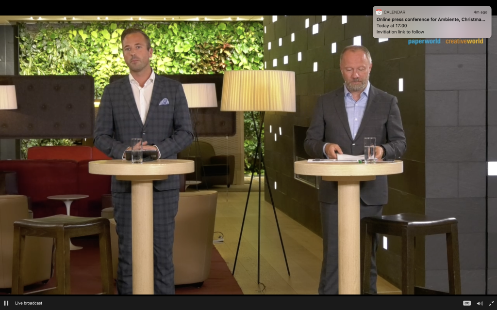 Above: Philipp Ferger talking at the recent Ambiente press conference.