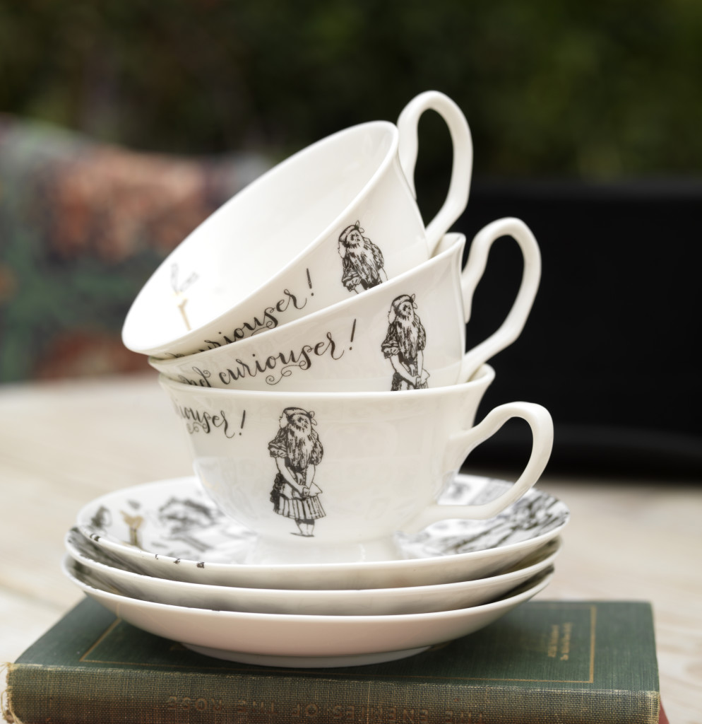 Above: Illustrations by John Tenniel from Alice’s Adventures in Wonderland illustrations as featured on the V&A tea-ware range by Lifetime Brands. This autumn sees new products featuring the Victorian artist’s classic illustrations.