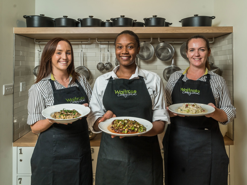 Above: People are expanding their cooking repertoire at Waitrose & Partners Finchley Road Cookery School.