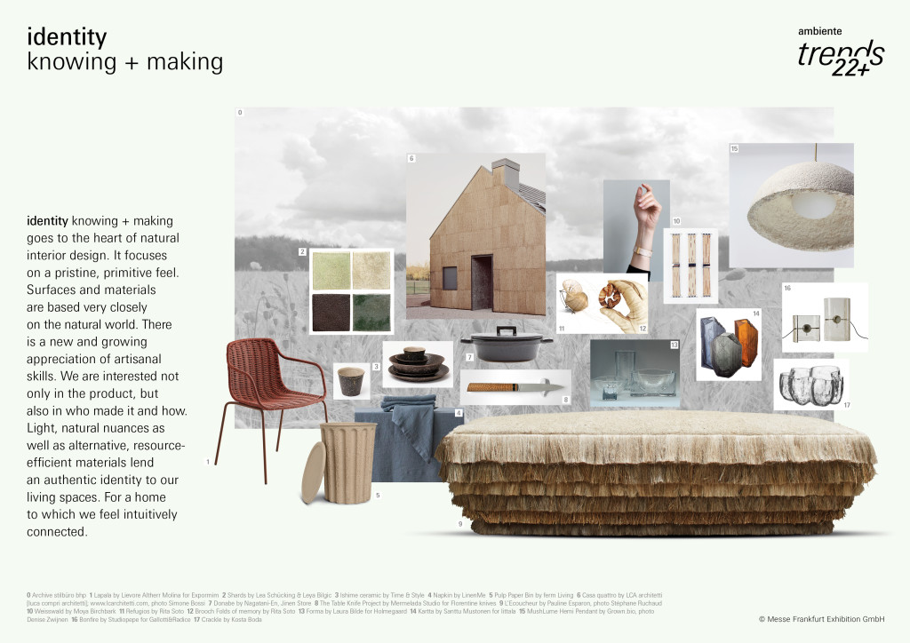 Above: Ambiente Trends 22+ include ‘identity knowing + making.’