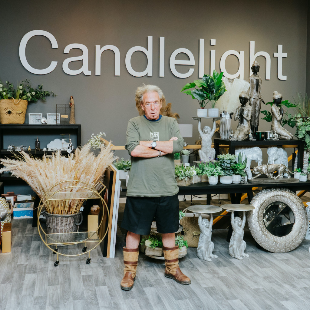 Above: Candlelight’s owner and founder Mike Winch is shown in the company’s Rotherham showroom.