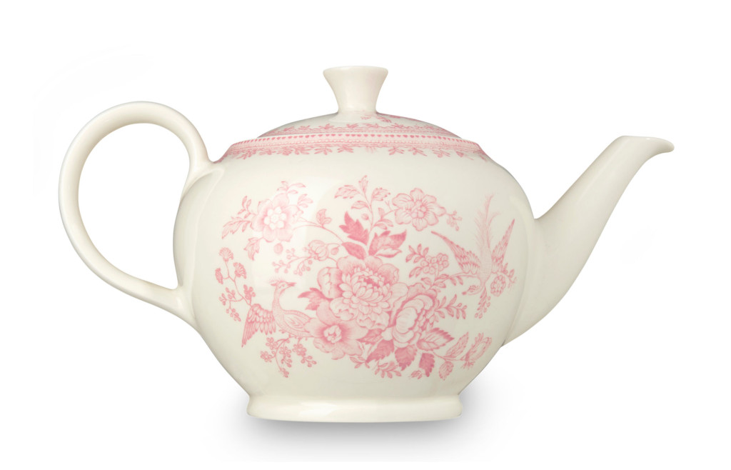 Above: Burleigh’s Pink Asiatic Pheasants Large Teapot.