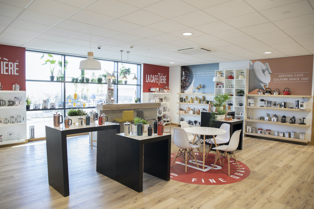 Above: La Cafetière is part of Lifetime Brands Europe’s 10,000 square foot showroom, which has measures in place to ensure a safe and secure environment.