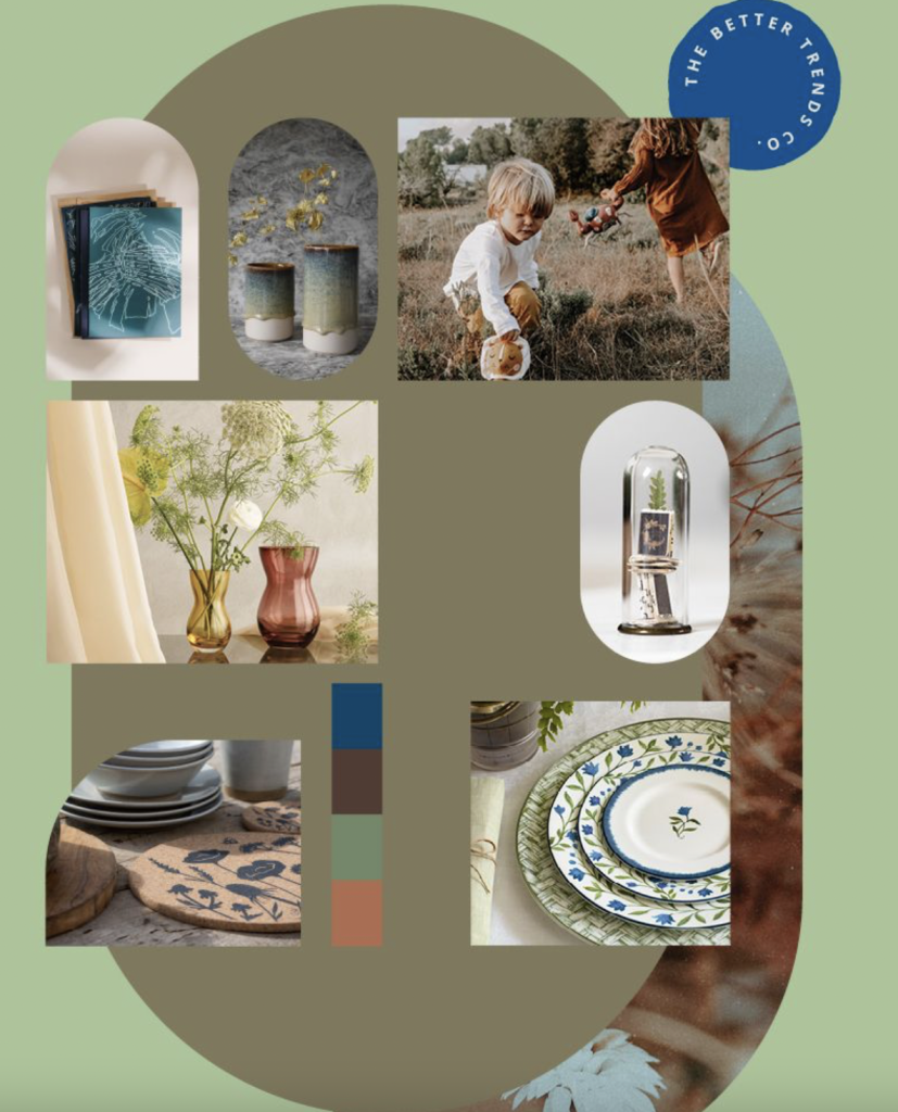 Above: Tableware in the Earthen Artistry trend as illustrated by The Better Trends Company.