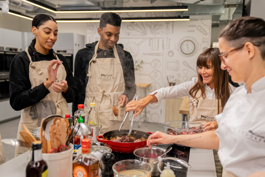 Above: ProCook is confident that it will continue to attract new customers who enjoy cooking, both in the UK and further afield. ProCook’s Cookery School is pictured.