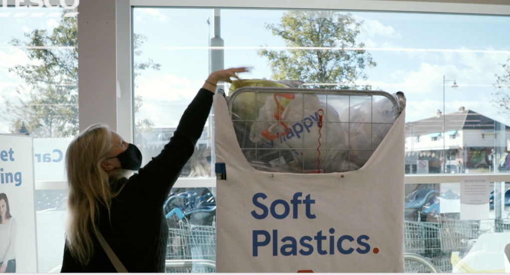 Above: Plastics recycling at Tesco, which has also removed 1.5 billion pieces of plastic from its products.