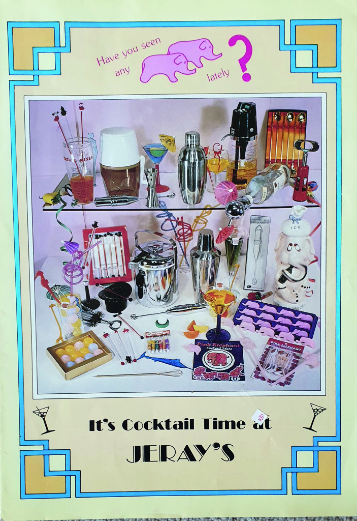 Above: Flyer from the 1970s showing the company’s large range of cocktail products.