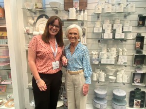 Dame Mary Berry on the Captivate stand at Exclusively with Housewaresnews.net editor, Katie Roberts-Mason